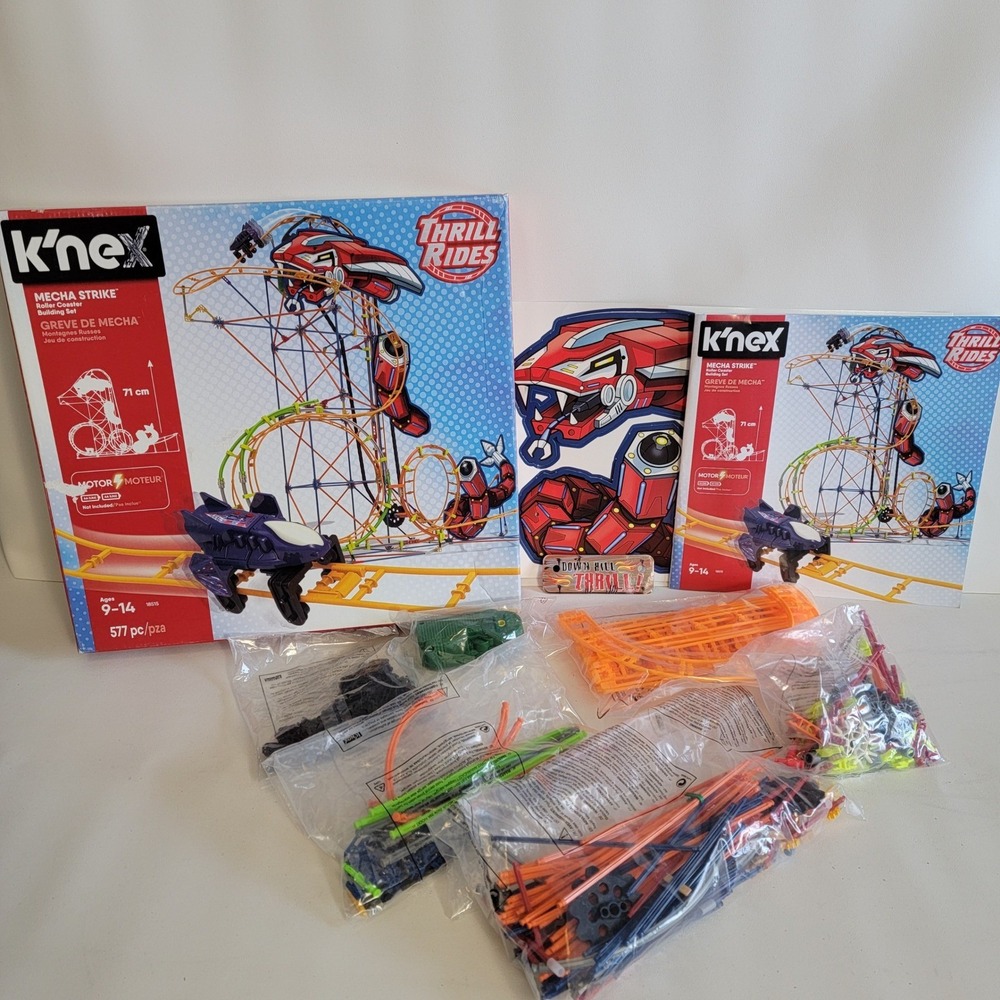 K'NEX Thrill Rides Mecha Strike Roller Coaster Building Set Knex Parts #18515